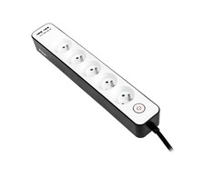 TRACER TRALIS46254 Maitinimo juosta Zebra mobiliesiems paruošta 1,5 m 5 lizdai + 2x USB 2.1A