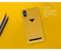 Dėklas VixFox kortelės lizdo nugarėlė Iphone XR garstyčių geltona