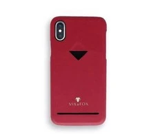 Dėklas VixFox kortelės lizdo nugarėlė, skirta iPhone XSMAX rubino raudonai