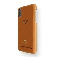 Dėklas VixFox kortelės lizdo nugarėlė, skirta Iphone XSMAX karamelės rudos spalvos