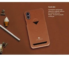Dėklas VixFox kortelės lizdo nugarėlė Samsung S9 karamelės rudos spalvos