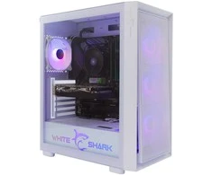 White Shark Baltas Shark GCC-2401 Warhead-3 Baltas 4 ventiliatoriai 12cm RGB