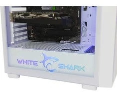White Shark Baltas Shark GCC-2401 Warhead-3 Baltas 4 ventiliatoriai 12cm RGB