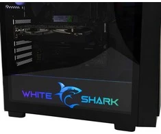 White Shark Baltas Shark GCC-2401 Warhead-3 Juodas 4 Fans 12cm RGB