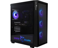 White Shark Baltas Shark GCC-2401 Warhead-3 Juodas 4 Fans 12cm RGB