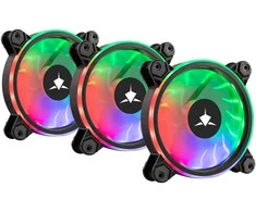 White Shark Baltas Shark Baltas Shark NEBULA-2, ARGB fan kit, Juodas (GCF-S028-004)