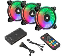 White Shark Baltas Shark Baltas Shark NEBULA-2, ARGB fan kit, Juodas (GCF-S028-004)