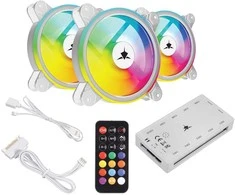 White Shark Baltas Shark Baltas Shark NEBULA-2, ARGB fan kit, Baltas (GCF-S028-004)