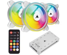White Shark Baltas Shark Baltas Shark NEBULA-2, ARGB fan kit, Baltas (GCF-S028-004)