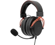 White Shark Baltas Shark Baltas Shark žaidimų ausinės GORILLA, su mikrofonu,PC, PS4/PS5, MAC, juodos spalvos/Raudona (GH-2341)