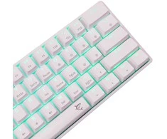 White Shark Baltas Shark Baltas Shark žaidimų mechaninė klaviatūra SHINOBI 2 , US išdėstymas, Brown switch, Baltas (GK-004231)