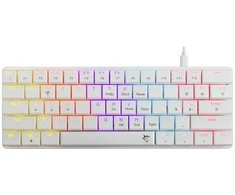 White Shark Baltas Shark Baltas Shark gaming mechaninė klaviatūra NAGAMAKI, US išdėstymas, red switch, baltos spalvos (GK-006211)