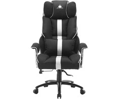 White shark Baltas Shark Baltas Shark LE MANS Gaming Chair juodas/baltas