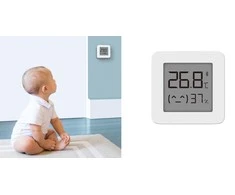 Jutiklis Xiaomi Mi Temperature and Humidity Monitor 2, baltas