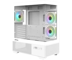 Zalman CHRONIX V2, ATX Mid Tower PC Case, 3 x 120mm ARGB Fans, Baltas