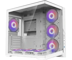 Zalman D40, ATX Mid Tower PC Case, 7 x 120mm ARGB Fans, Baltas