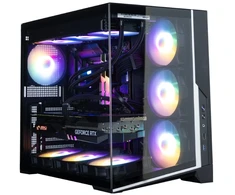 Zalman D40F, ATX Mid Tower PC Case, 7 x 120mm FRGB Fans, Juodas