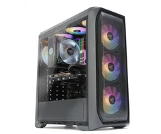 Zalman N5 MF ATX, RGB ventiliatorius x4, tinklelio plokštė