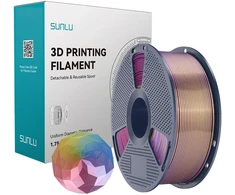 Sunlu PLA+ Silk Forth-Color Filament (mėlynas-violetinė-red-auksinis)
