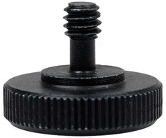 Caruba adapter screw 1/4"M 1/4"F with metal grip juodas