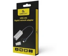 „Gembird A-USB3AC-LAN2G-01“ USB 2.5G gigabito tinklo adapteris, pilkas