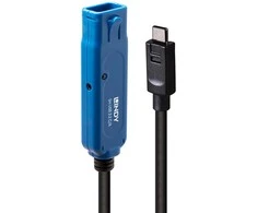 Adapteris - LINDY USB 3.2 Aktyvus Prailginimo Kabelis, USB Type C į A, 5 m, Juodas