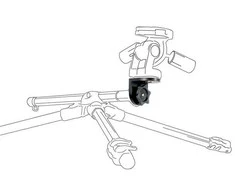 Adapteris - Manfrotto 90° kampinis adapteris galvoms trikojams juodas