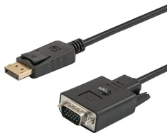 Savio Cl-203 1.8 m DisplayPort VGA (D-Sub) Juodas