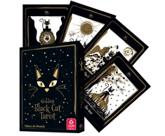 AGM Golden Juodas Cat Tarot Kortos