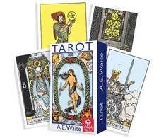AGM Tarot Kortų Rinkinys - A.E. Waite Mėlyna Leidimo 78 Kortos 5.7 x 8.9 cm Pagaminta Vokietijoje