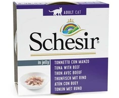 SCHESIR Tunas su jautiena želė - šlapias kačių maistas - 85g
