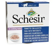 SCHESIR virimo vandenyje Tunas su whitebait - šlapias kačių maistas - 85 g