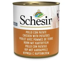 Agras Pet Foods Drėgnas Šunų Maistas - Schesir Vištiena su Bulvėmis Želė - 285g Be Glitimo