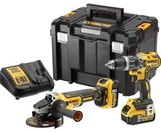 DeWalt įrankių rinkinys Combo 18V DCD796 + DCG405 + 2x5,0Ah DCK2080P2T (DCK2080P2T-QW)