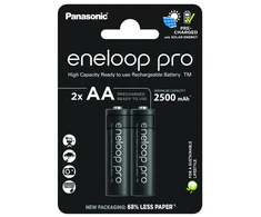 Akumuliatorius - Panasonic Eneloop Pro AA 2500 mAh 2 vnt Ni-MH Juodas
