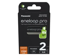 Akumuliatorius - Panasonic Eneloop Pro AA 2500 mAh 2 vnt Ni-MH Juodas