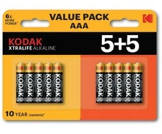 Baterija - Kodak XTRALIFE Alkaline AAA 1,5V 10 vnt.