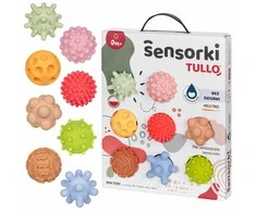 AM Tullo Sensoriniai kamuoliukai be skylučių TULLO pasteliniai, 8 vnt.