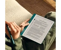 Amazon Kindle Naujasis „Kindle Scribe“ el. knyga – 2024 m. išleidimas, 10,2 colio ekranas su akinimo efektu, 64 GB talpos „Wi-Fi“ ryšiu (be užrakinimo ekrano reklamų) ir „Premium Pen Jade“ rašikliu.