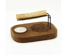 Ancient Wisdom Kvepalų Laikiklis - Hamsa Palo Santo Teak Medis 15x10x7 cm