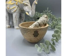 Ancient Wisdom Ritualinė Dubuo - Hamsa Senovinė Išmintis 12x7 cm Mango Medis