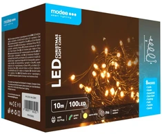 Apšvietimo Dekoracija - Lampki Choinkowe Modee 10m 100LED Šilta Balta IP44