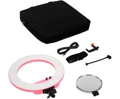 Apšvietimo Įranga - Caruba Round Vlogger 18" LED Set 9800 Lumen Rožinė