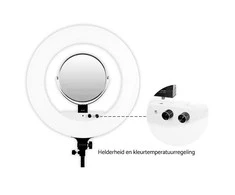 Apšvietimo Įranga - Caruba Round Vlogger 18" LED Set 100W 9800 Lumen Balta