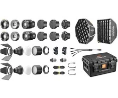 Apšvietimo Įranga - Godox KNOWLED MS60R K2 RGB LED 2 Šviesų Rnkinys, Belaidis Valdymas