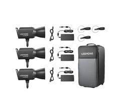 Apšvietimo įranga - Godox Litemons LA300R RGB LED Video Light 3 Light Kit Juodas