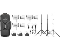 Apšvietimo įranga - Godox Litemons LA300R RGB LED šviesos 3-vnt 1800K-10000K balta
