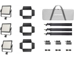 Apšvietimo įranga - Godox LP400Bi K3 LED šviesos panelė 3 šviesų rinkinys dviejų spalvų