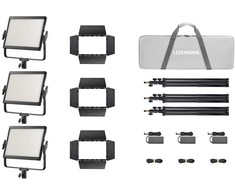 Apšvietimo įranga - Godox LP400R K3 RGB LED šviesos panelė 3 šviesų rinkinys juodas
