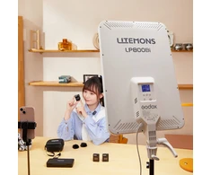 Apšvietimo Įranga - Godox LP800Bi Litemons Bi Spalvos LED Panelinis Šviestuvas 2800K-6500K Tyli Veikla Balta